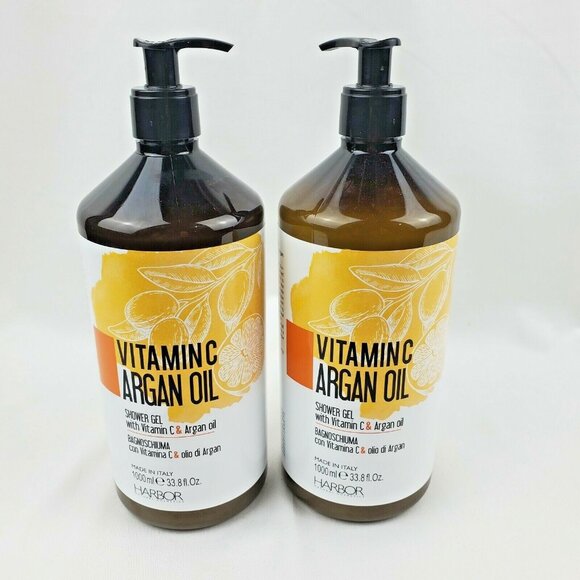 2X HARBOR Shower Gel Vitamin C & Argan Oil 33.8oz Made in Italy - Picture 1 of 4